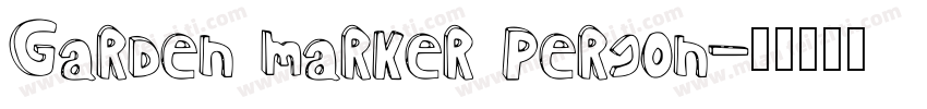 Garden marker Person字体转换